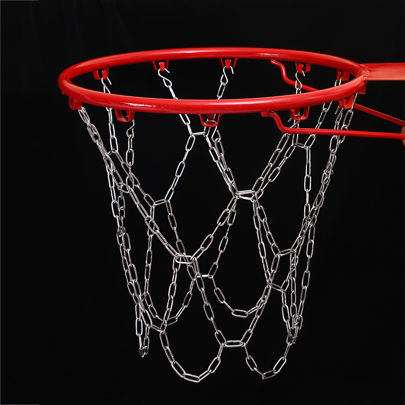 Стойка за баскетбол от неръждаема стомана със верижна мрежа и кош (Материал: 3283093; Тегло: 1 кг; Персонализация: Да; Категория: пост/рамка за баскетбол)