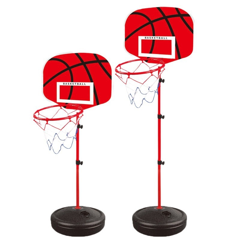 Παιδική βάση μπάσκετ με ρυθμιζόμενο ύψος για εσωτερική και εξωτερική χρήση – πλαίσιο σουτ με ράφι για μπάλα