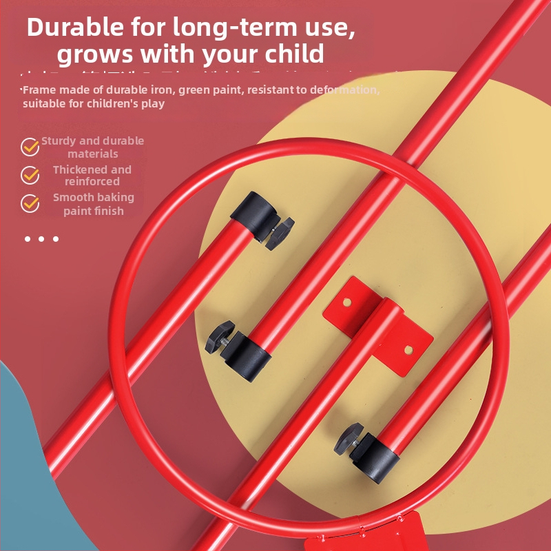 Pokretna košarkaška stativa s prilagodljivom visinom za kućnu uporabu | Materijal: PVC i lijevano željezo | Težina: 1,5 kg | Namijenjeno košarkaškim treninzima