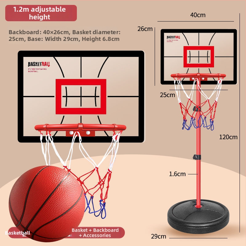 Pokretna košarkaška stativa s prilagodljivom visinom za kućnu uporabu | Materijal: PVC i lijevano željezo | Težina: 1,5 kg | Namijenjeno košarkaškim treninzima
