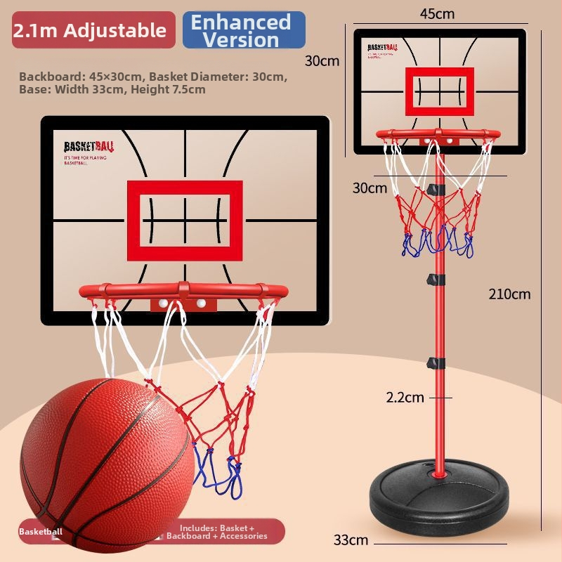 Pokretna košarkaška stativa s prilagodljivom visinom za kućnu uporabu | Materijal: PVC i lijevano željezo | Težina: 1,5 kg | Namijenjeno košarkaškim treninzima