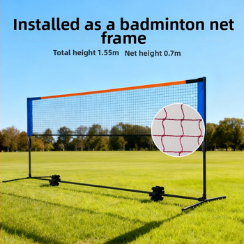 Kaasaskantav badmintonivõrgu raam alumiiniumist sulamiga, kohandatav, sobib badmintonile ja tennisile