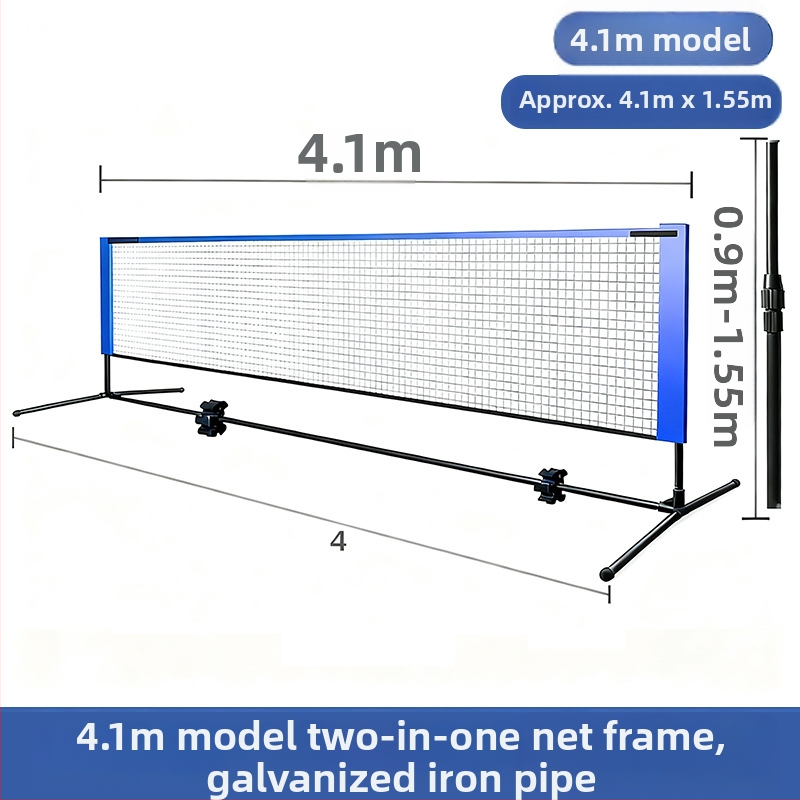 Kaasaskantav badmintonivõrgu raam alumiiniumist sulamiga, kohandatav, sobib badmintonile ja tennisile