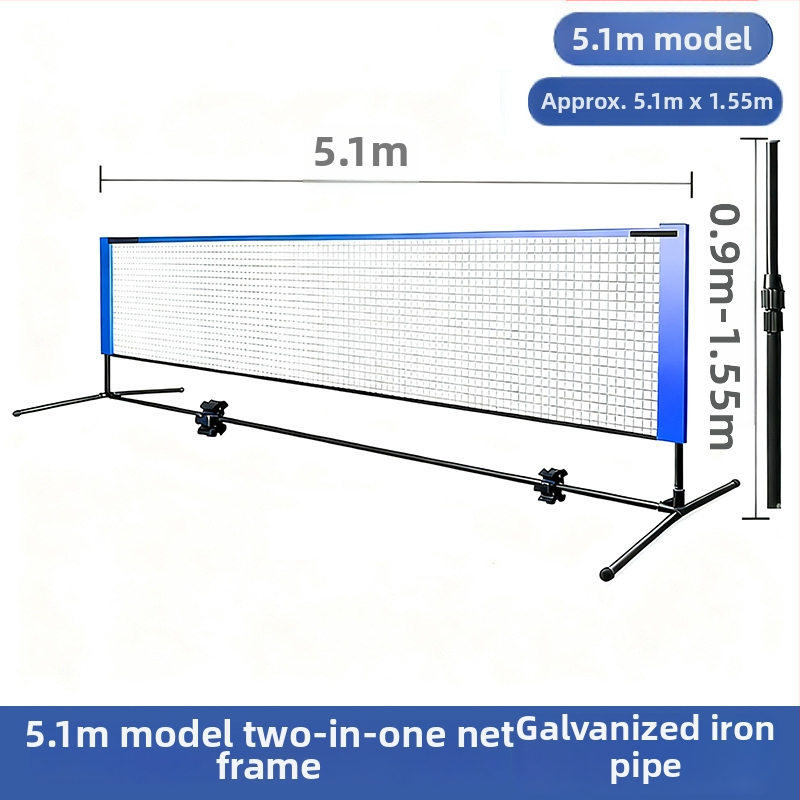 Kaasaskantav badmintonivõrgu raam alumiiniumist sulamiga, kohandatav, sobib badmintonile ja tennisile