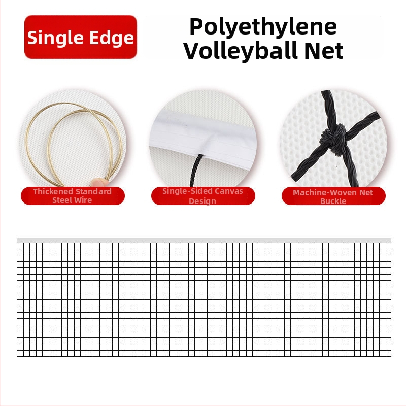 Võrkpalli võrk standardvõistlusteks, paksendatud kaaluga raamiga, Chenhong, polüester/PE