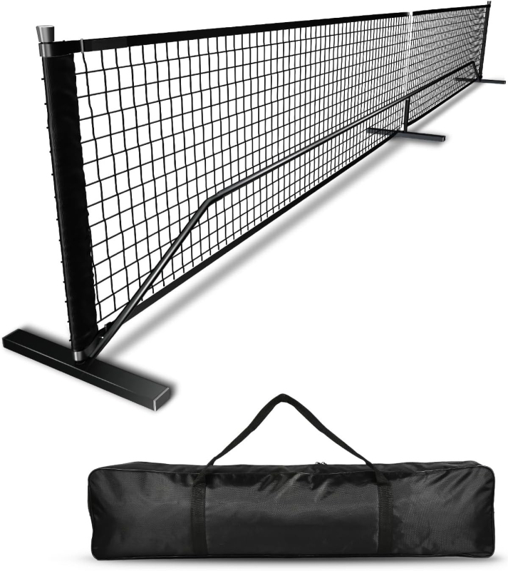 Cadr nylon de plasă pentru Pickleball/Tenis, portabil pentru interior și exterior, 8,5 kg, ambalare 92x19x14 cm