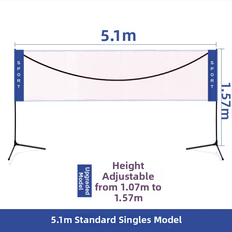 Kaasaskantav badmintonivõrgu raam - sise- ja välistingimustes kasutamiseks kokkupandav, standardvõrk, kohandamine saadaval