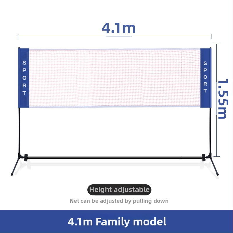 Kaasaskantav badmintonivõrgu raam - sise- ja välistingimustes kasutamiseks kokkupandav, standardvõrk, kohandamine saadaval