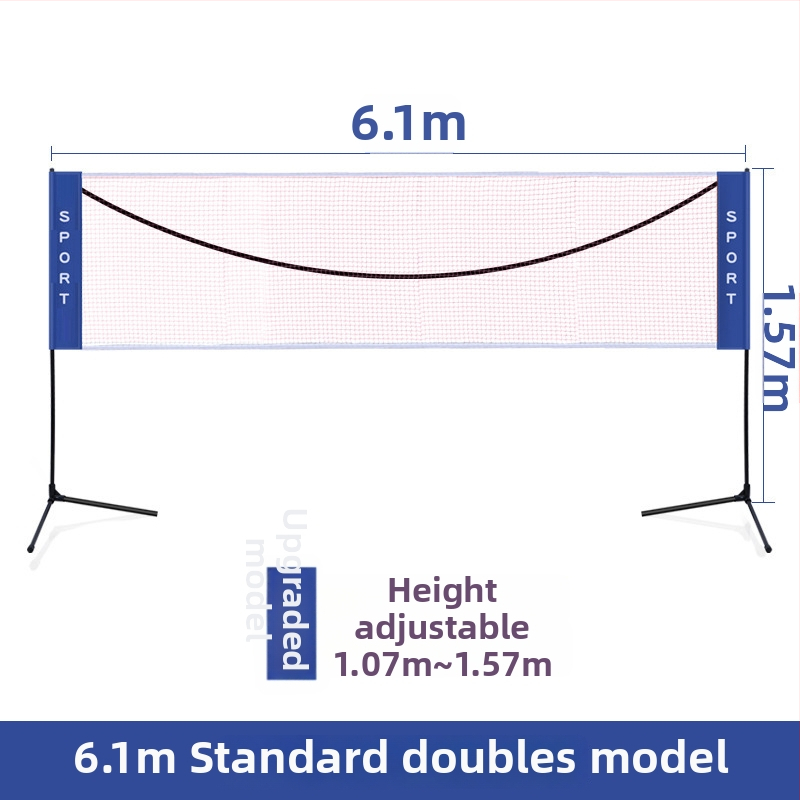 Kaasaskantav badmintonivõrgu raam - sise- ja välistingimustes kasutamiseks kokkupandav, standardvõrk, kohandamine saadaval