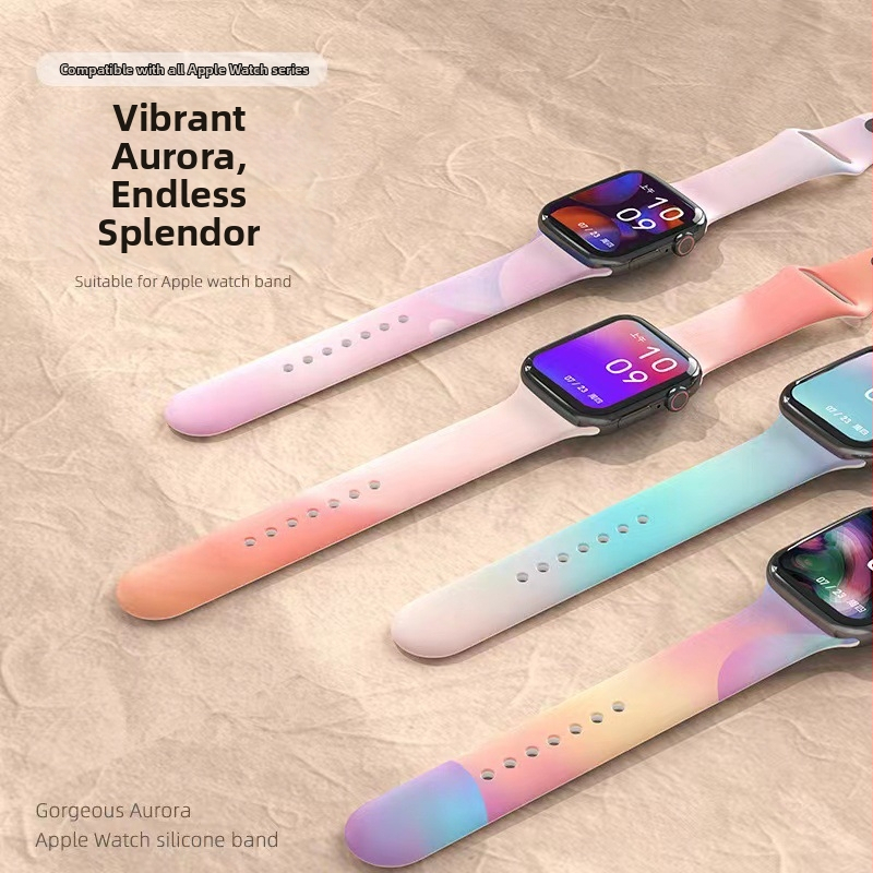 Silikoonist rihm Apple Watchi jaoks iWatch 765/432/SE – lihtne stiil