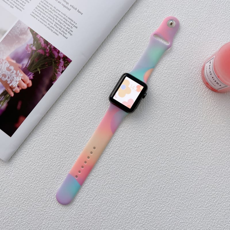 Silikoonist rihm Apple Watchi jaoks iWatch 765/432/SE – lihtne stiil