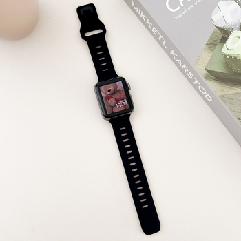 Apple Watch silikoonrihm, sportlik stiil, klamblukk Snap, ühilduv Apple Watchiga, välja antud 2023