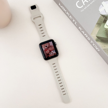 Apple Watch silikoonrihm, sportlik stiil, klamblukk Snap, ühilduv Apple Watchiga, välja antud 2023