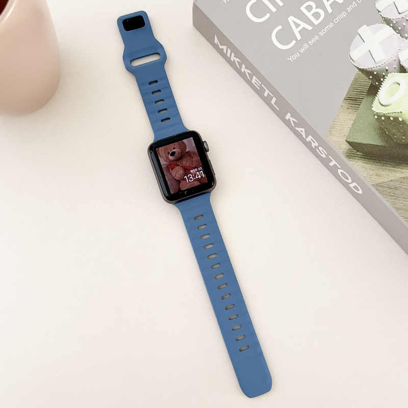 Apple Watch silikoonrihm, sportlik stiil, klamblukk Snap, ühilduv Apple Watchiga, välja antud 2023