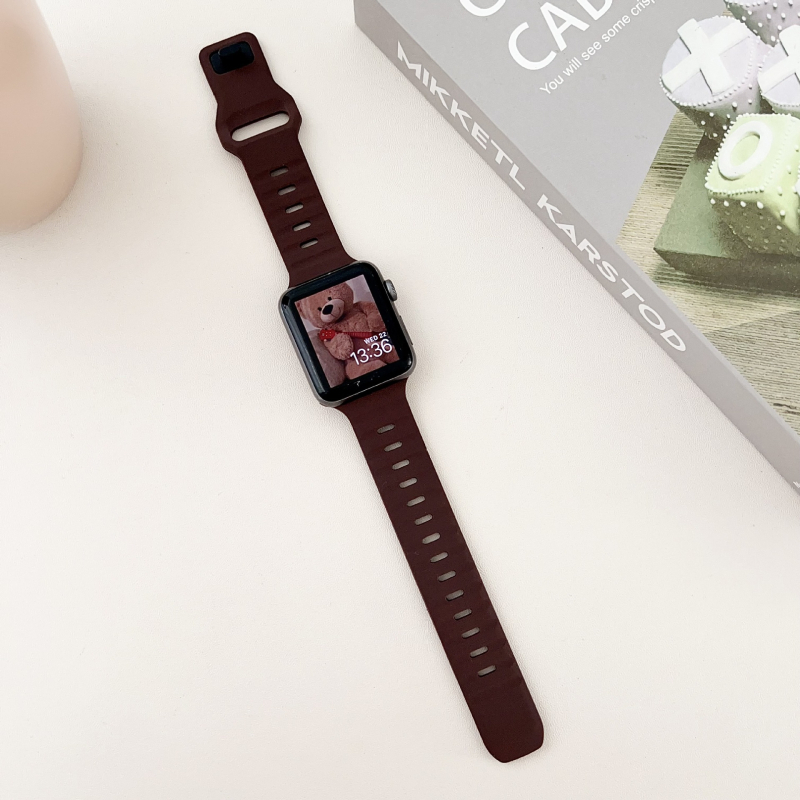 Apple Watch silikoonrihm, sportlik stiil, klamblukk Snap, ühilduv Apple Watchiga, välja antud 2023