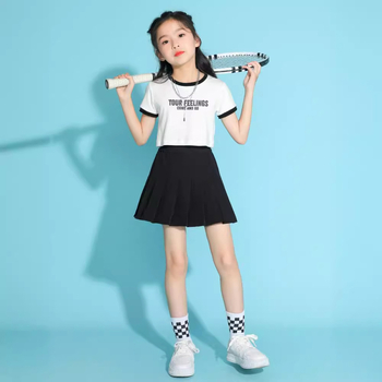 Meitenēm plisināti tenisa svārki – vasaras poliestera 80%, viegli sporta svārki meitenēm vecumā no 8 gadiem