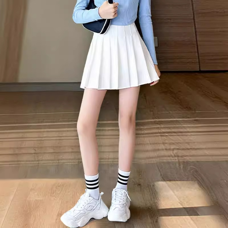 Meitenēm plisināti tenisa svārki – vasaras poliestera 80%, viegli sporta svārki meitenēm vecumā no 8 gadiem