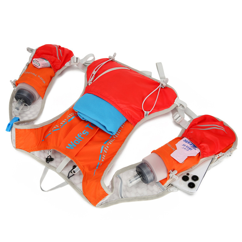 Походна раница — найлон, дишаща, подплата полиестер, презрамки с извивка, подходяща за колоездене