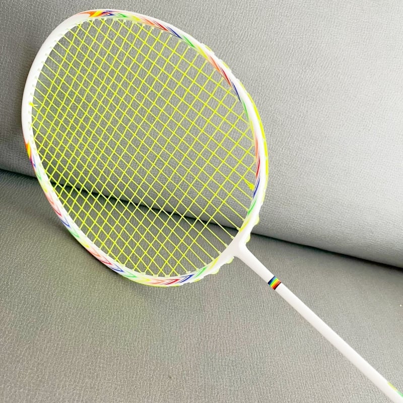 Raketa za badminton i tenis – čelični okvir, najlon užad, trening raketa za srednje napredne igrače, pogodna za singl i dvojicu.