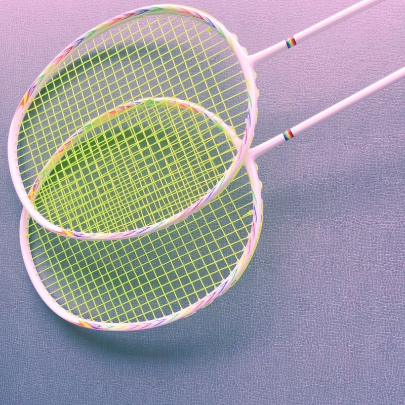 Raketa za badminton i tenis – čelični okvir, najlon užad, trening raketa za srednje napredne igrače, pogodna za singl i dvojicu.