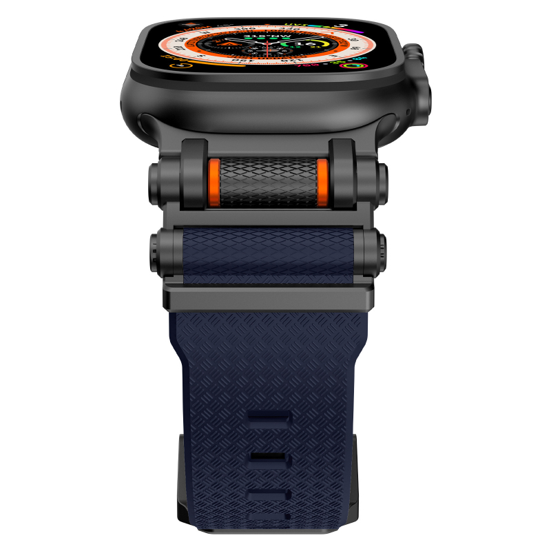 Silikoonrihm Apple Watchile süsinikkiust tekstuuriga, kaal 65 g