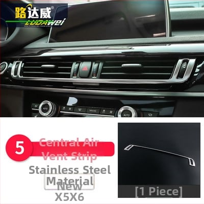 BMW X5 X6 (2014-2018) iekšējā dekorācija - 3D dekoratīvā lenta gaisa padeves atverēm un centrālajai konsolei, modelis 65455465, Guangzhou