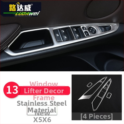 BMW X5 X6 (2014-2018) iekšējā dekorācija - 3D dekoratīvā lenta gaisa padeves atverēm un centrālajai konsolei, modelis 65455465, Guangzhou