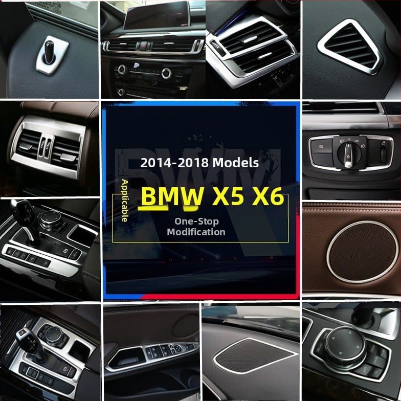 BMW X5/X6 (2014-2018) Интериорна декорация - 3D декоративна лента за въздушни отвори и централна конзола, модел 65455465, Guangzhou