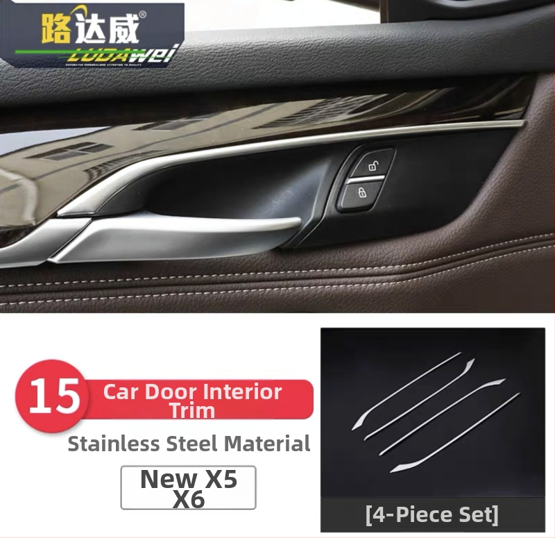 BMW X5 X6 (2014-2018) iekšējā dekorācija - 3D dekoratīvā lenta gaisa padeves atverēm un centrālajai konsolei, modelis 65455465, Guangzhou