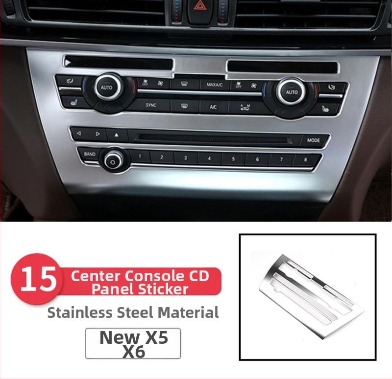 BMW X5 X6 (2014-2018) iekšējā dekorācija - 3D dekoratīvā lenta gaisa padeves atverēm un centrālajai konsolei, modelis 65455465, Guangzhou