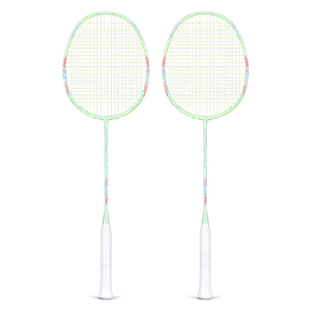 Badminton raketa Witess – okvir od karbonskih vlakana, težina 80–84 g, ravno vratilo, najlonske strune