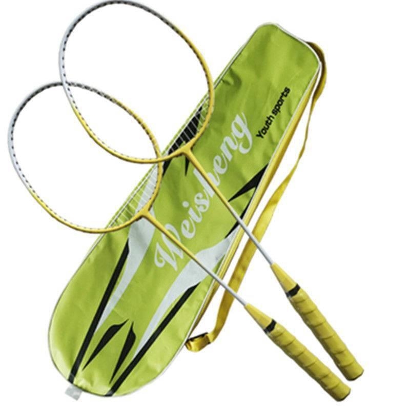 Set reketa za badminton s karbonskim okvirom, najlonskim žicama, uključuje torbu – za odrasle, studente i parove