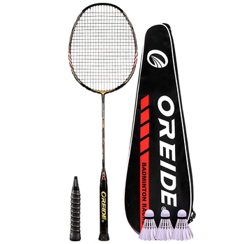 Oreide badminton reketa – potpuno karbonsko vlakno, izuzetno lagan, otporan atak model, za singlove i dvostruke, prilagodljivo