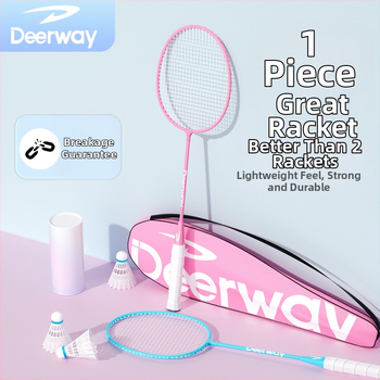 Delhui set badminton reketa za odrasle i početnike — ultra lagan i izdržljiv, dvostruki set reketa; okvir od željezne legure; težina 95–100 g; tip reketa: direktni udarac; mogućnost prilagođavanja, ispis logotipa