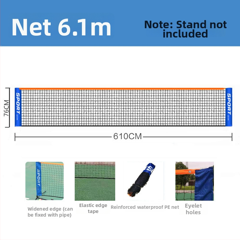 Tennise ja sulgpalli võrgupost – kokkupandav, sise- ja välistingimustes kasutamiseks, materjal polüester PE