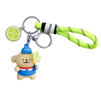 Privjesak za ključeve s konturnim prikazom psa u sportskom stilu, za ruksake i ključeve automobila, slatki japanski umirujući stil