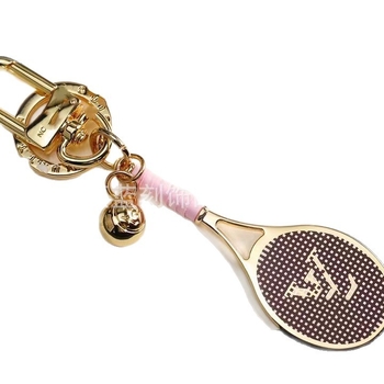 Privjesak za ključeve – badminton raketa i pernata lopta, metal, OL stil, br. 16