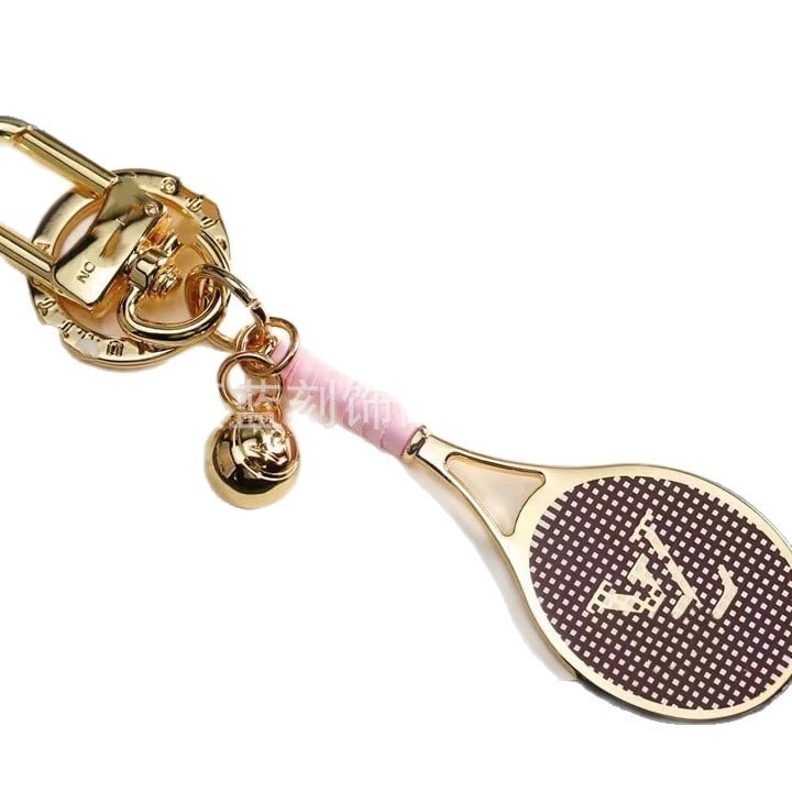 Privjesak za ključeve – badminton raketa i pernata lopta, metal, OL stil, br. 16