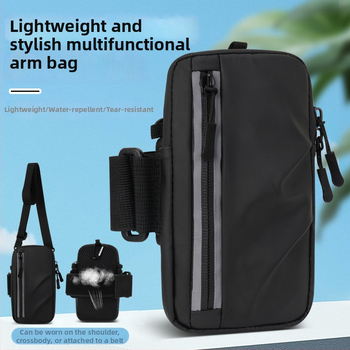 Telefonu rokassoma skrējieniem, universāla, viegla PU materiāla, elpojoša, nodilumizturīga, nakts atstarotā drošība, poliestera oderē