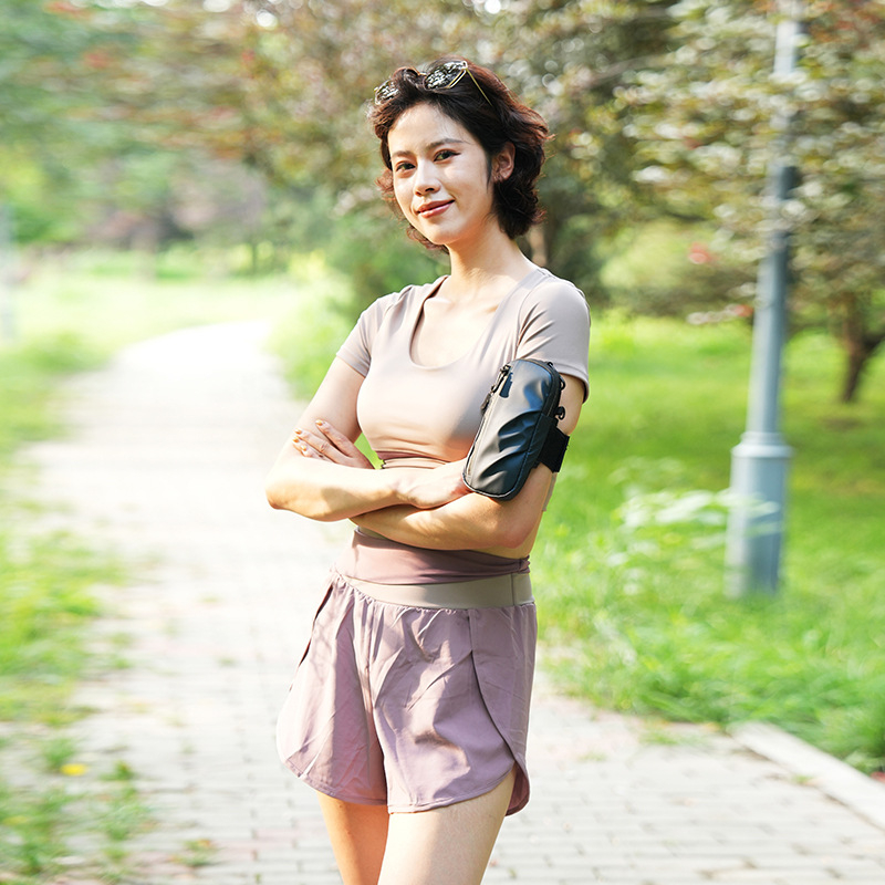 Арм чантичка за телефон за спорт на открито, унисекс, лек PU материал, дишаща, рефлекторна нощна безопасност, подплата полиестер, летен сезон 2025