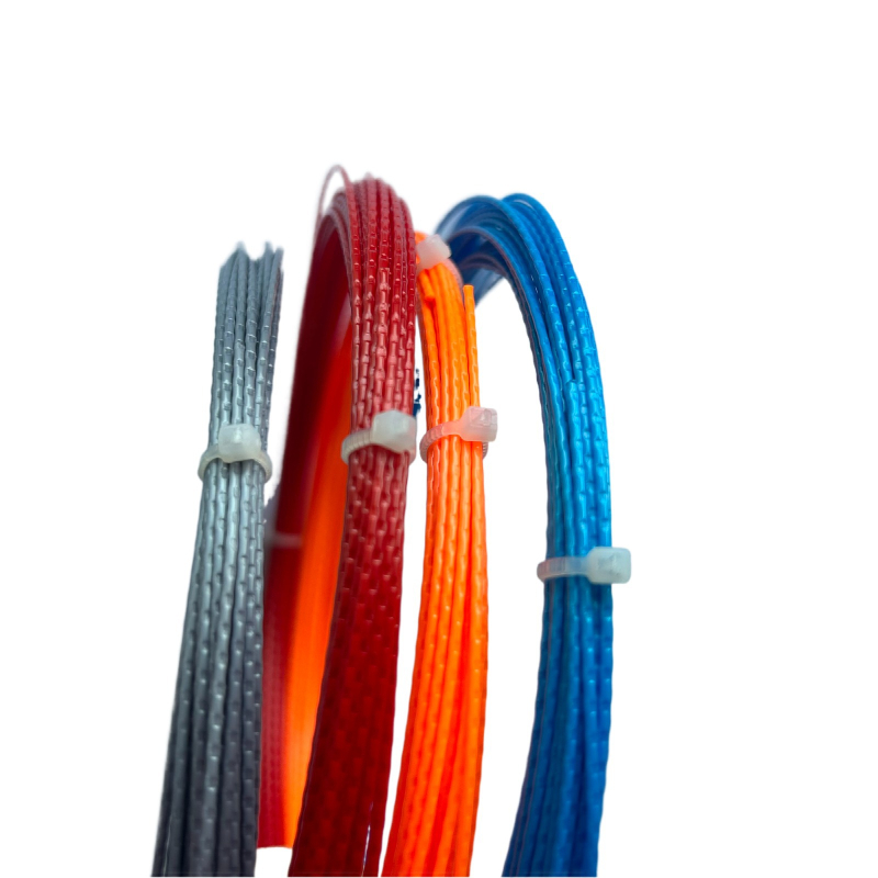 Alpha bambusa raketes tenisa troses, poliesteris, diametrs 1,25 mm, izturīga līnija raketei