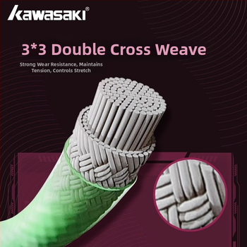 Kawasaki raketes aukla no neilona šķiedras, piemērota badmintonam un galda tenisam