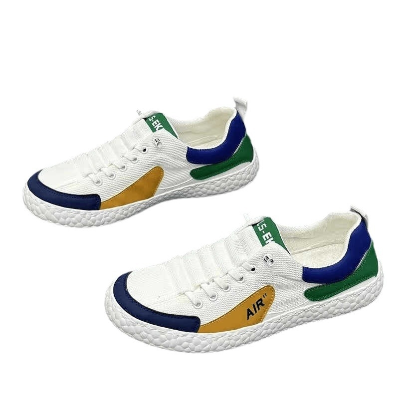 Vīriešu sporta apavi ar PU+mrežas augšpusi, EVA zole, zemā profila konstrukcija, apaļa purngala, šņorēšana