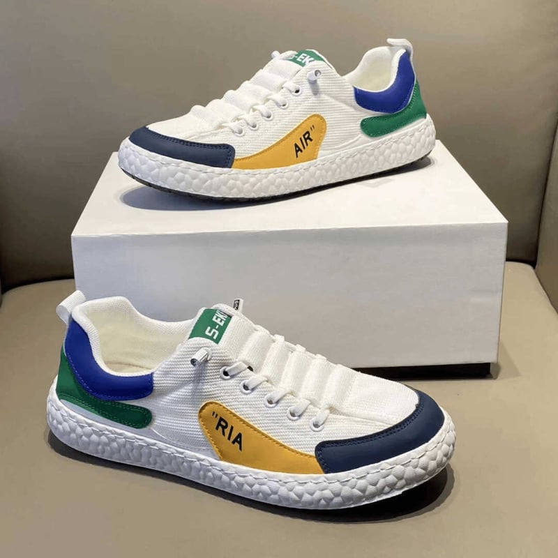 Vīriešu sporta apavi ar PU+mrežas augšpusi, EVA zole, zemā profila konstrukcija, apaļa purngala, šņorēšana