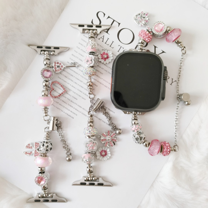 Metallist DIY Apple Watch rihm – Ühilduv iWatch 9/8/7 gen, moekas stiil