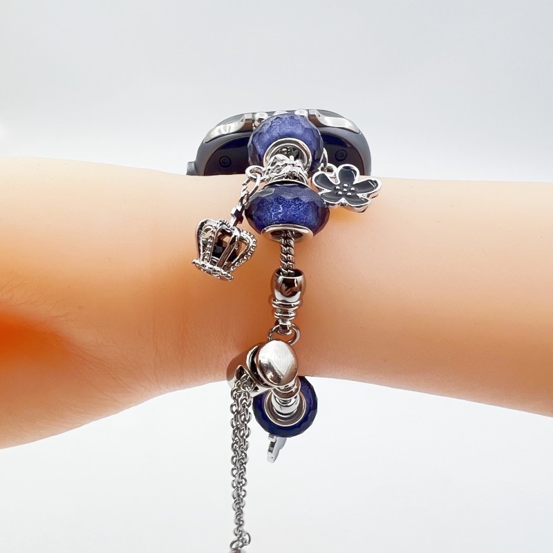 Metāla DIY Apple Watch siksna – Saderīga ar iWatch 9/8/7 paaudzi, Moderns stils