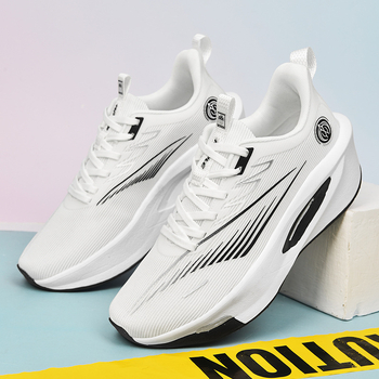 Unisex skrējiiena kurpes ar sietiņa augšdaļu, elpojošas, vieglas, gumijas zole, ar šņorēm