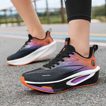 Unisex skrējiiena kurpes ar sietiņa augšdaļu, elpojošas, vieglas, gumijas zole, ar šņorēm