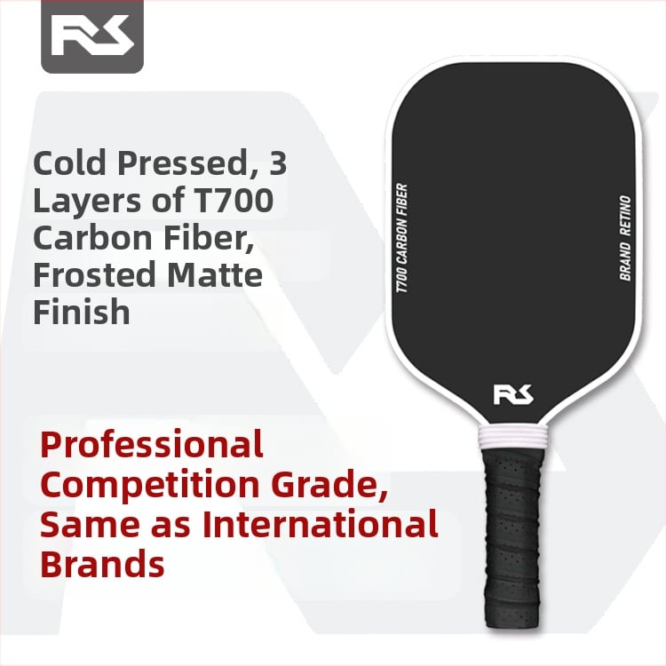 Pickleball paleta, Toray Carbon Fiber T700, 13 mm, mat finiš, 230 g