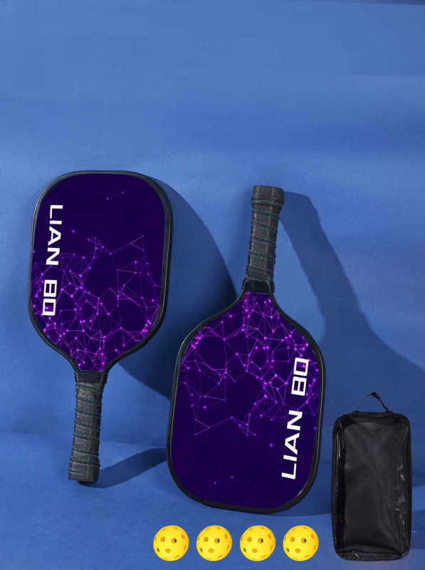 Set reketa za pickleball od devet slojeva topolovog drveta, marke Lianbo, težina 735 g